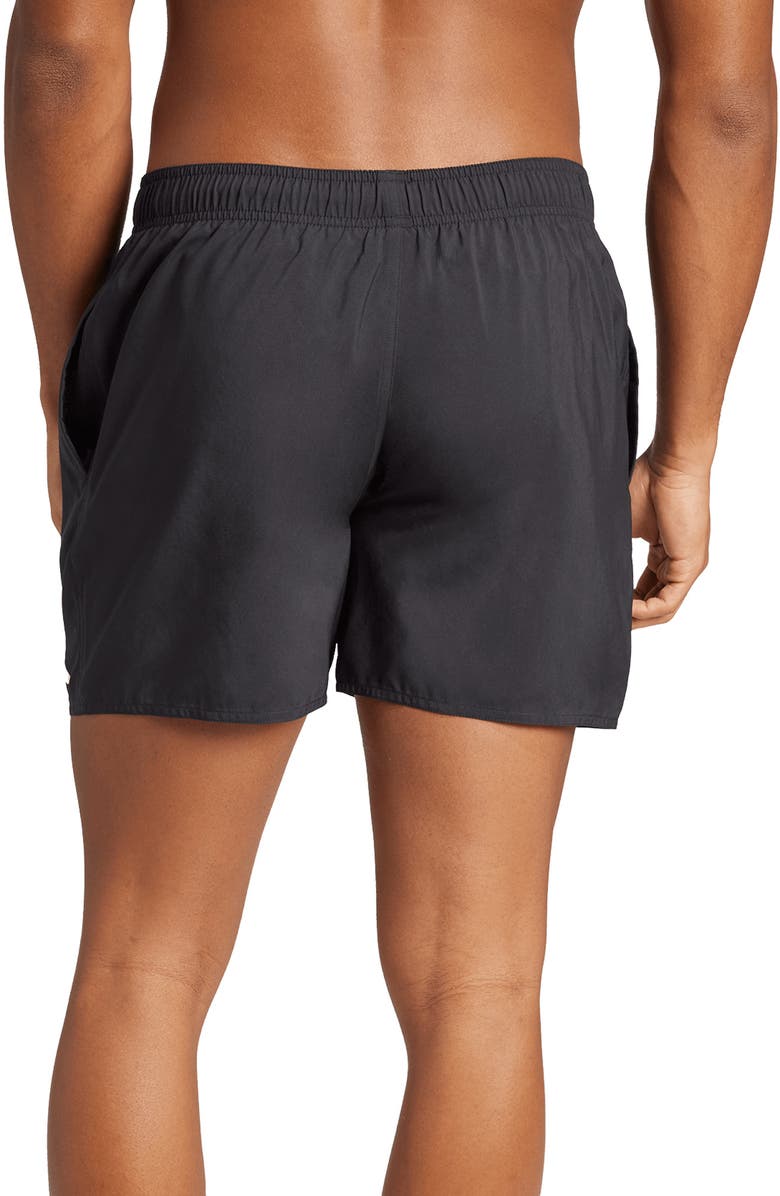 adidas Essentials Swim Trunks, Alternate, color, Black/ White