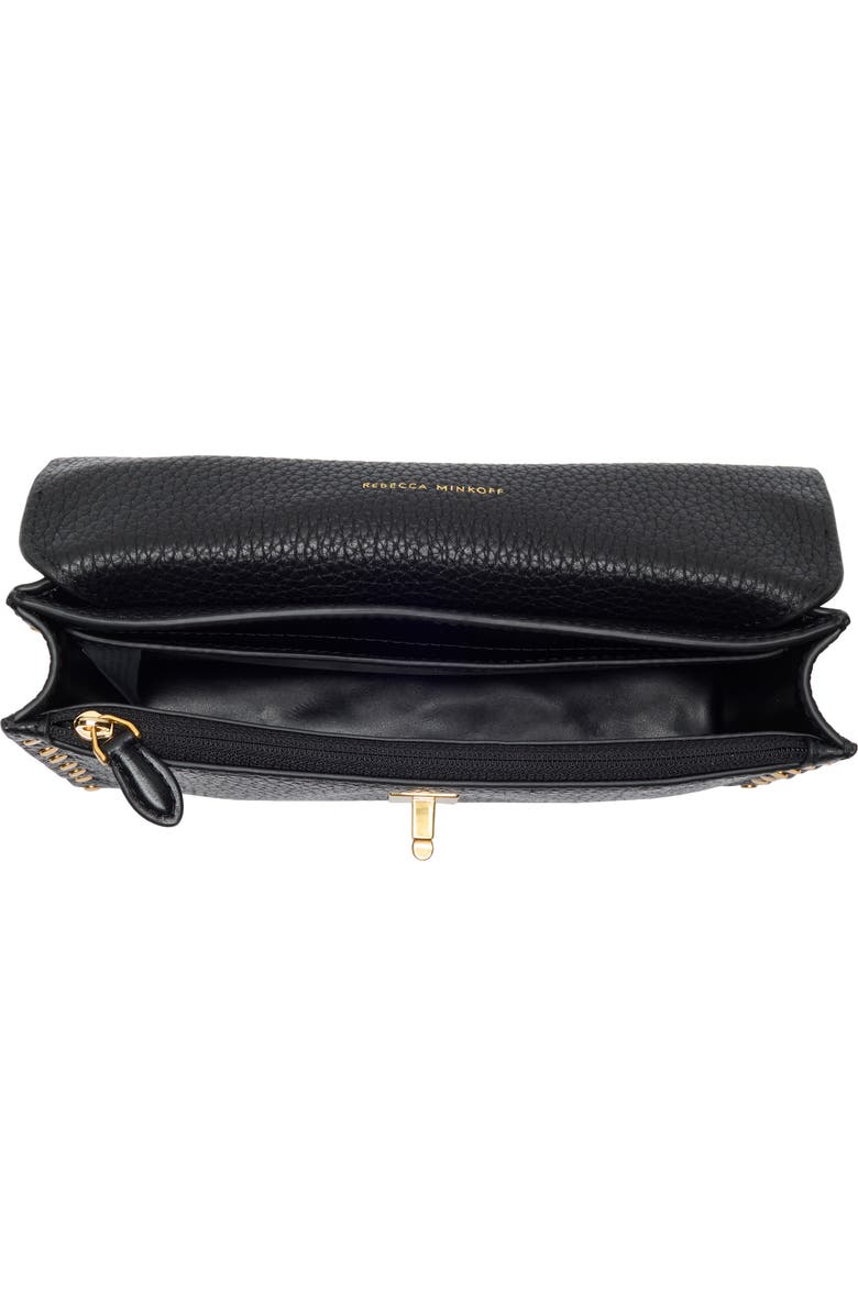 Rebecca Minkoff Darren Leather Crossbody Bag, Alternate, color, Black