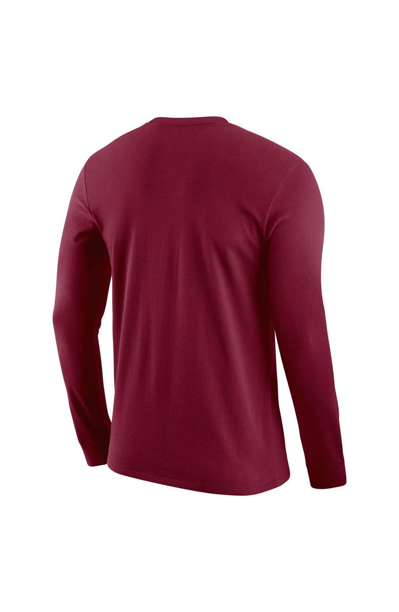 Nike Men's Nike Crimson Oklahoma Sooners Team Lockup 2-Hit Long Sleeve T-Shirt, Alternate, color, 
