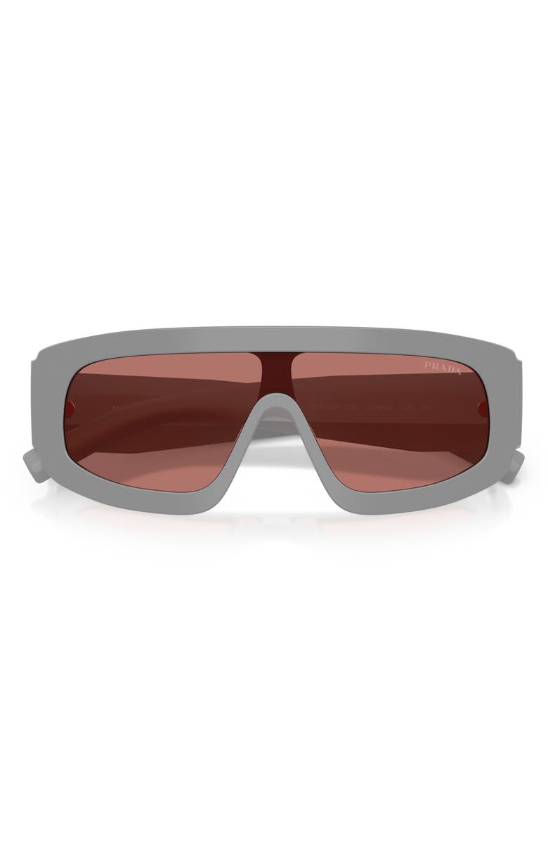 Prada 124mm Oversize Irregular Sunglasses, Alternate, color, Cement / Bordeaux