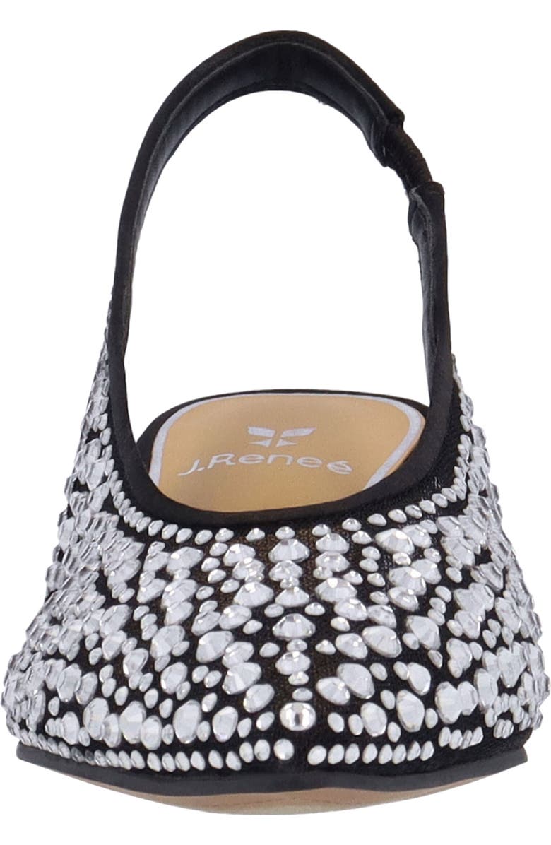 J. Reneé Tressa Slingback Pointed Toe Kitten Heel Pump, Alternate, color, Black