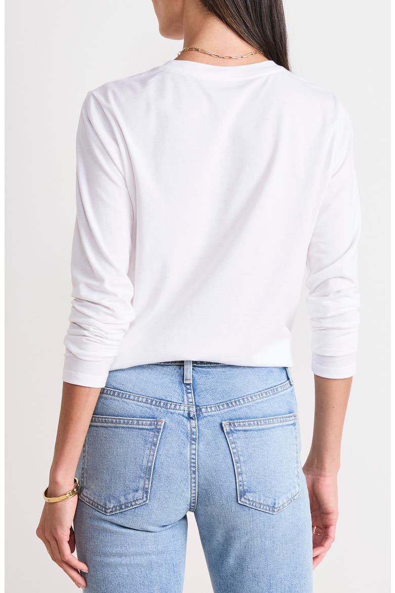 Long Sleeve Crewneck T-Shirt, Alternate, color, WHITE CAP