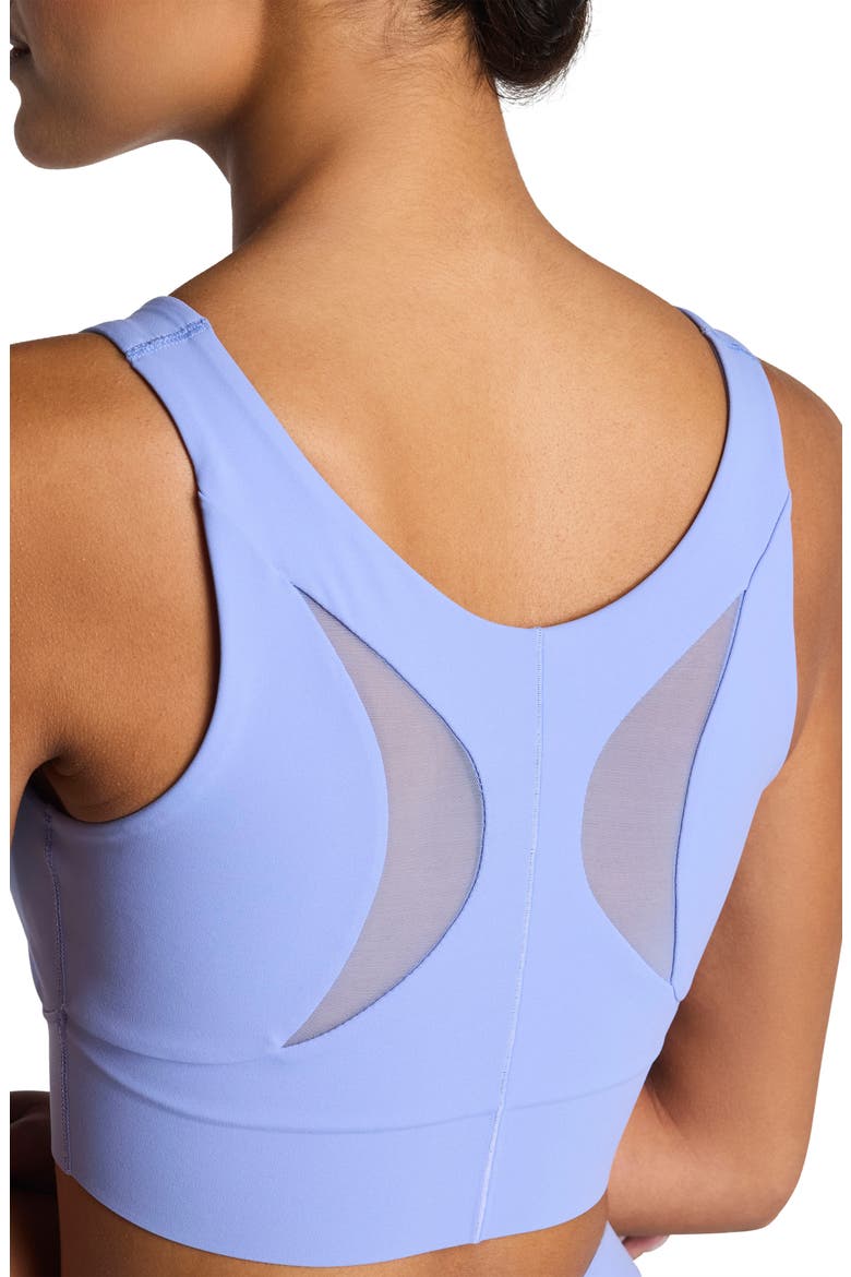 Meshery Longline Sports Bra, Alternate, color, HYACINTH