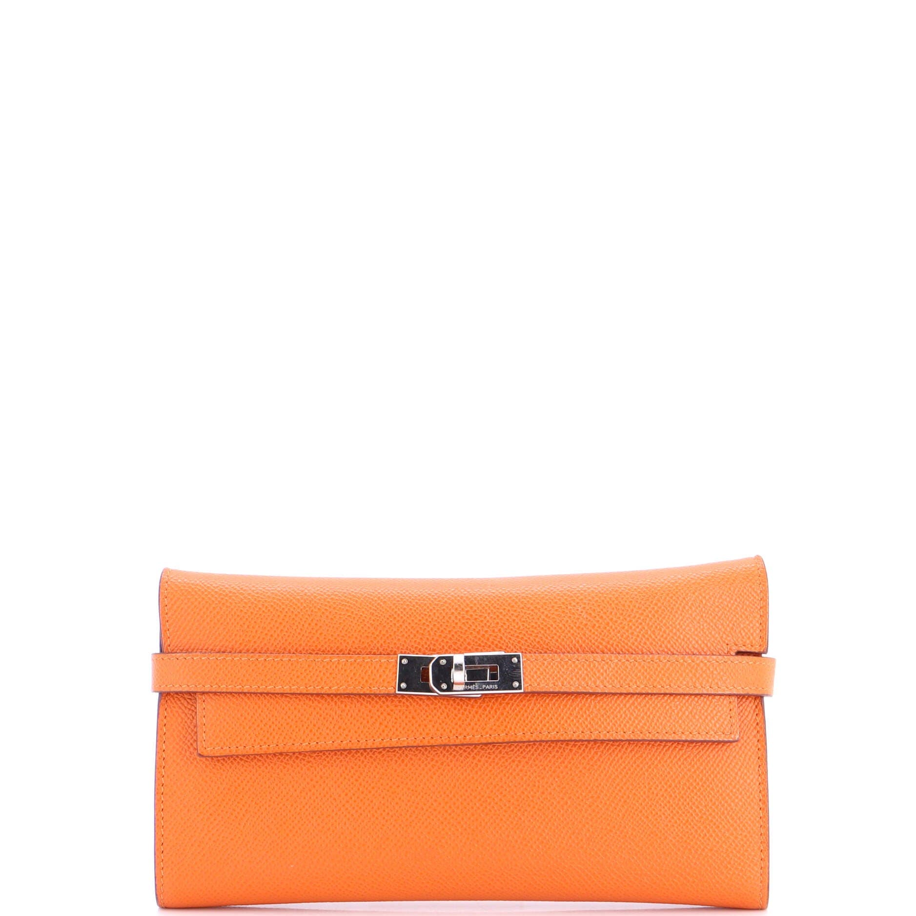 Kelly Wallet Epsom Long, Main, color, Orange