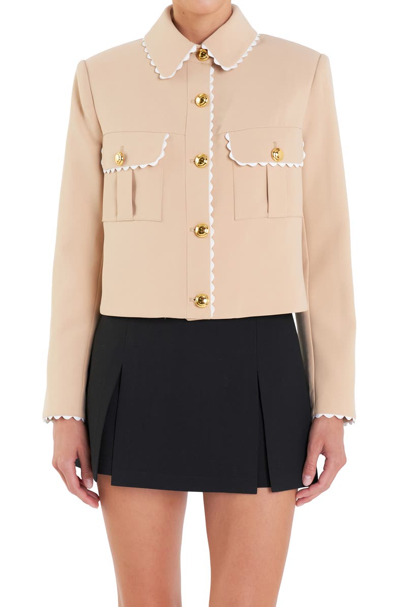 English Factory Scallop Jacket, Alternate, color, 