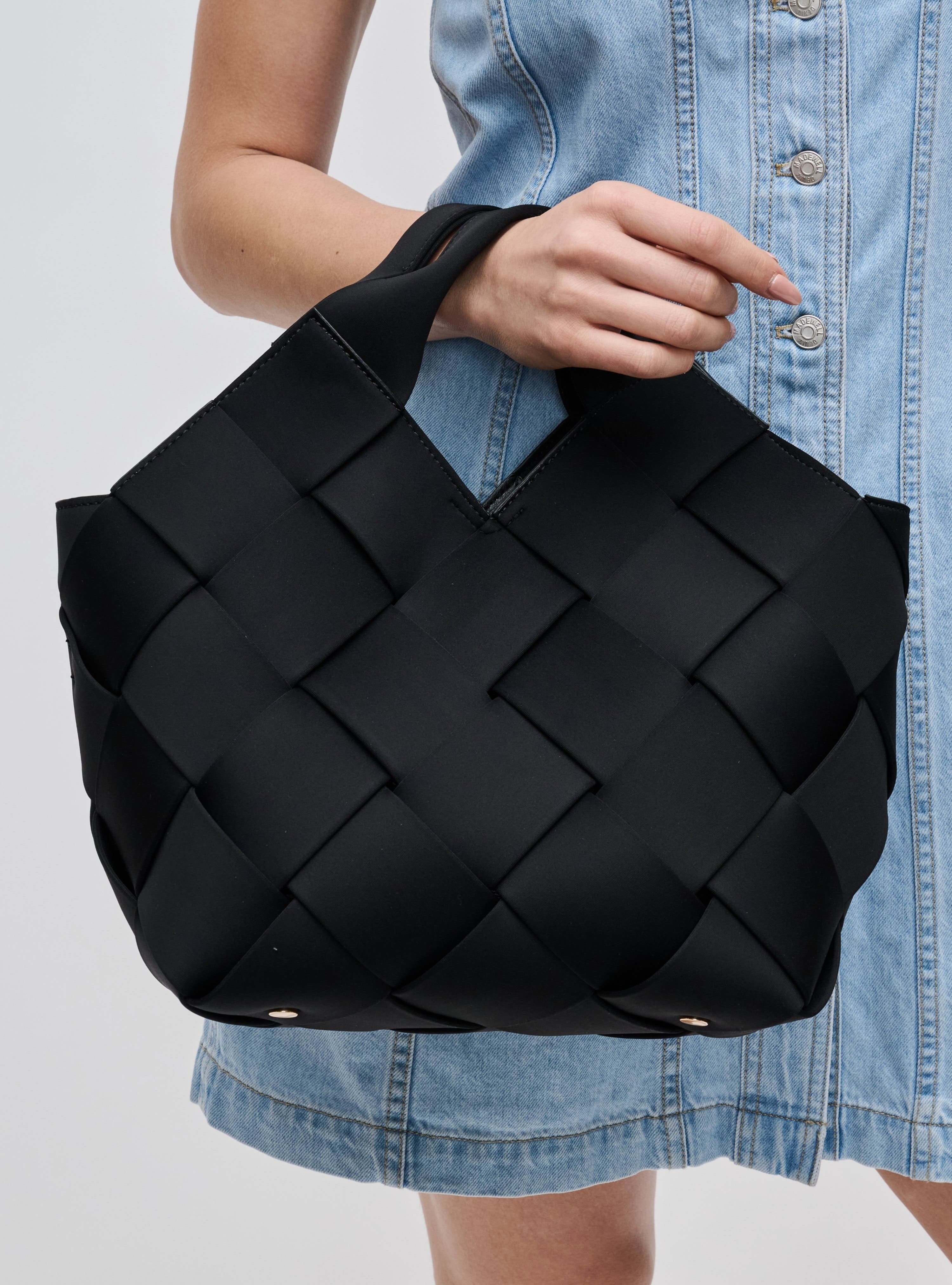 Sol and Selene Resilience - Woven Neoprene Bag, Alternate, color, Black