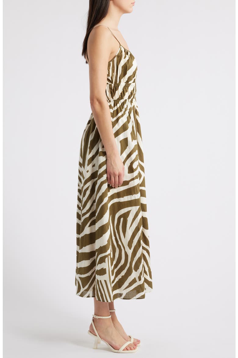 Fatima Print Cotton Midi Sundress, Alternate, color, SELVA