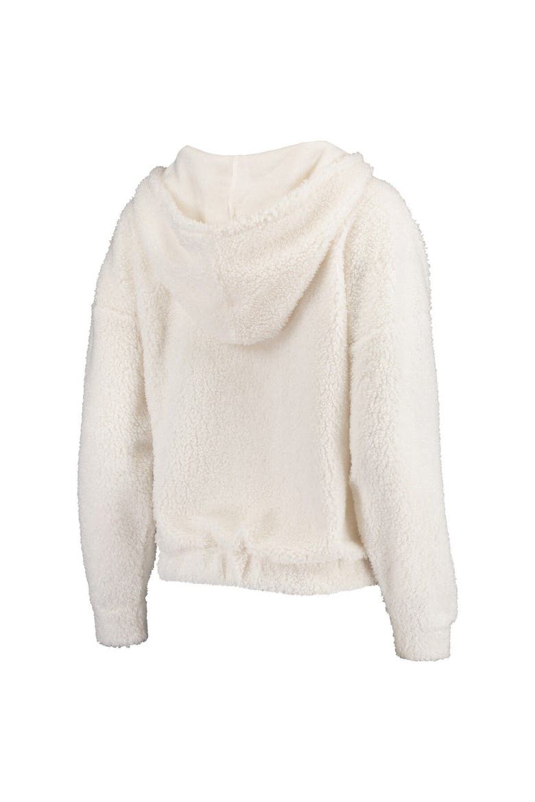 Women's Concepts Sport Cream Los Angeles Lakers Fluffy Long Sleeve Hoodie Top & Shorts Sleep Set, Alternate, color, Cream