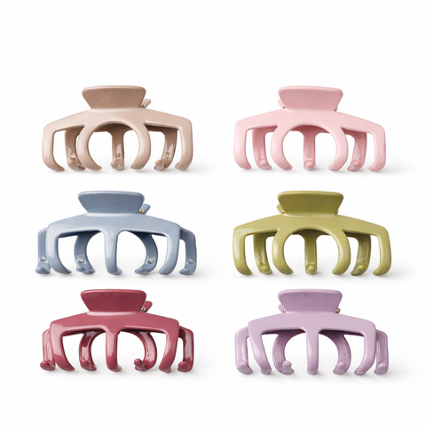 Soft Matte Claw Clip Set 6 Pack