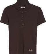 Siedrés Mollie Embroidered Logo Rib Cotton Polo