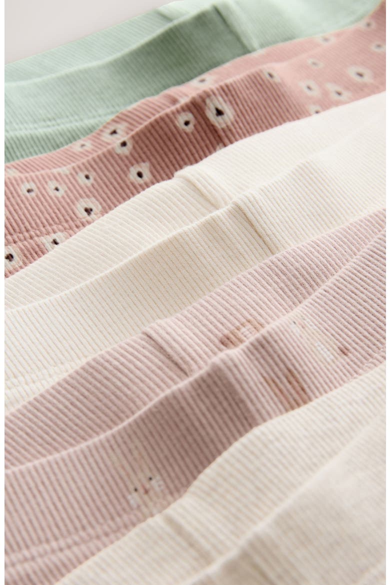 Kids' Assorted 5-Pack Rib Leggings, Alternate, color, PINK
