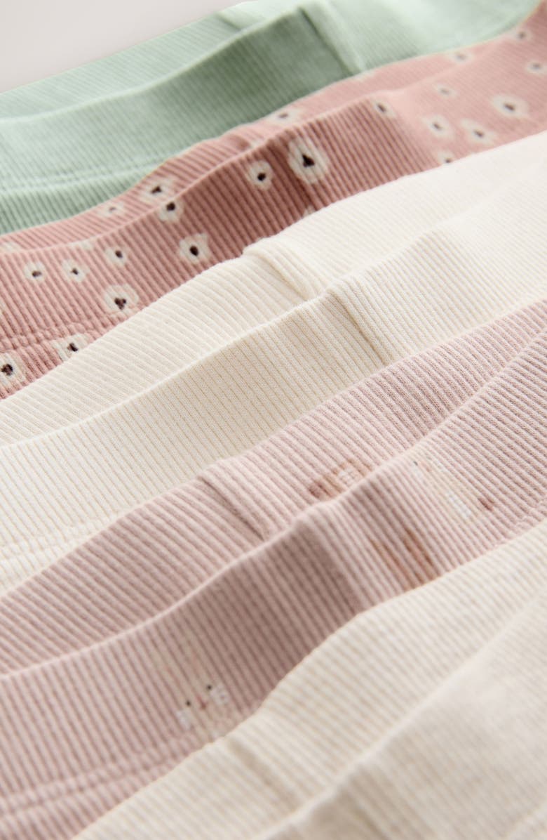 NEXT Kids' Assorted 5-Pack Rib Leggings, Alternate, color, Pink