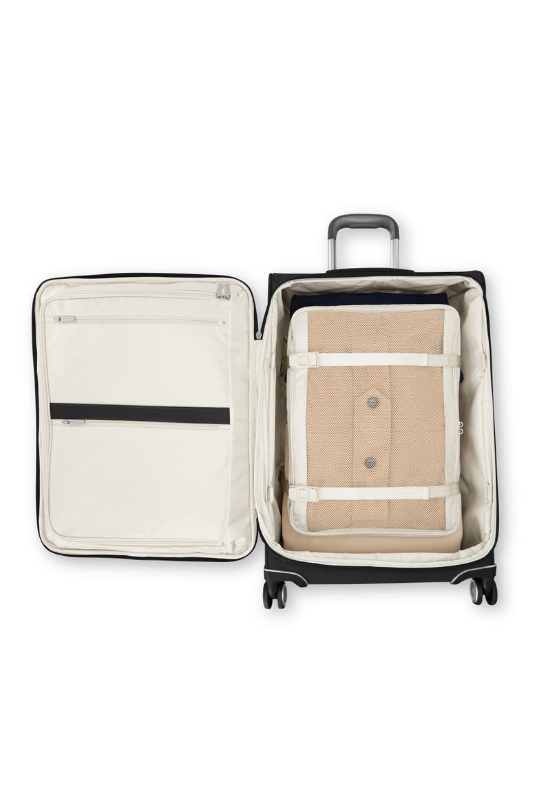 Silhouette 18 Softside Expandable 30" Checked Spinner Luggage, Alternate, color, Black
