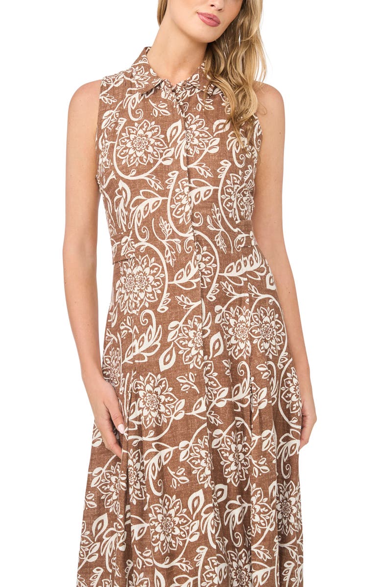 Halogen<sup>®</sup> Floral Sleeveless Shirtdress, Alternate, color,