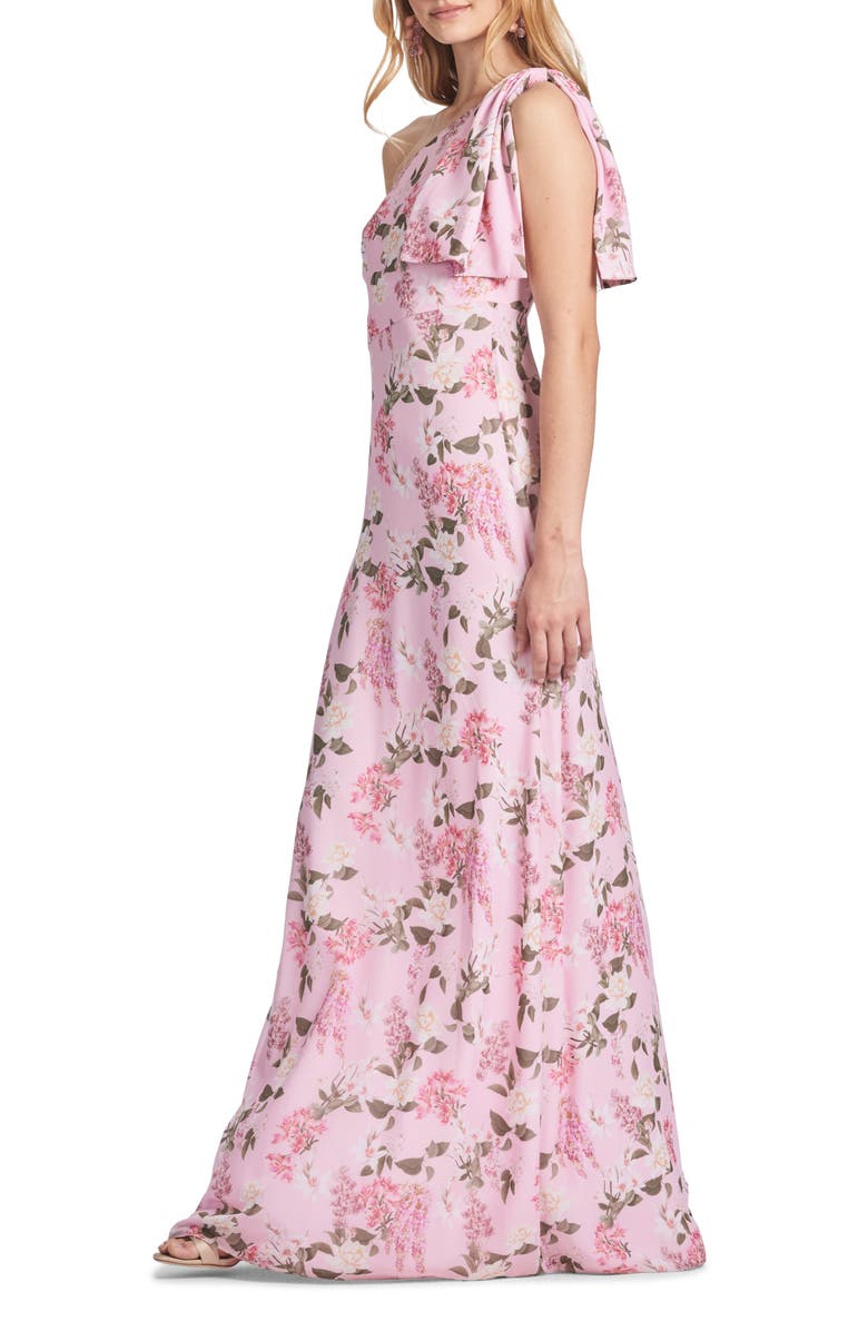 Sachin & Babi Chelsea Floral One-Shoulder Gown, Alternate, color, 