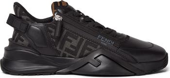 【FENDI】 'Flow' sneakers black Fendi Flow Sneakers Leather Black | Fendi