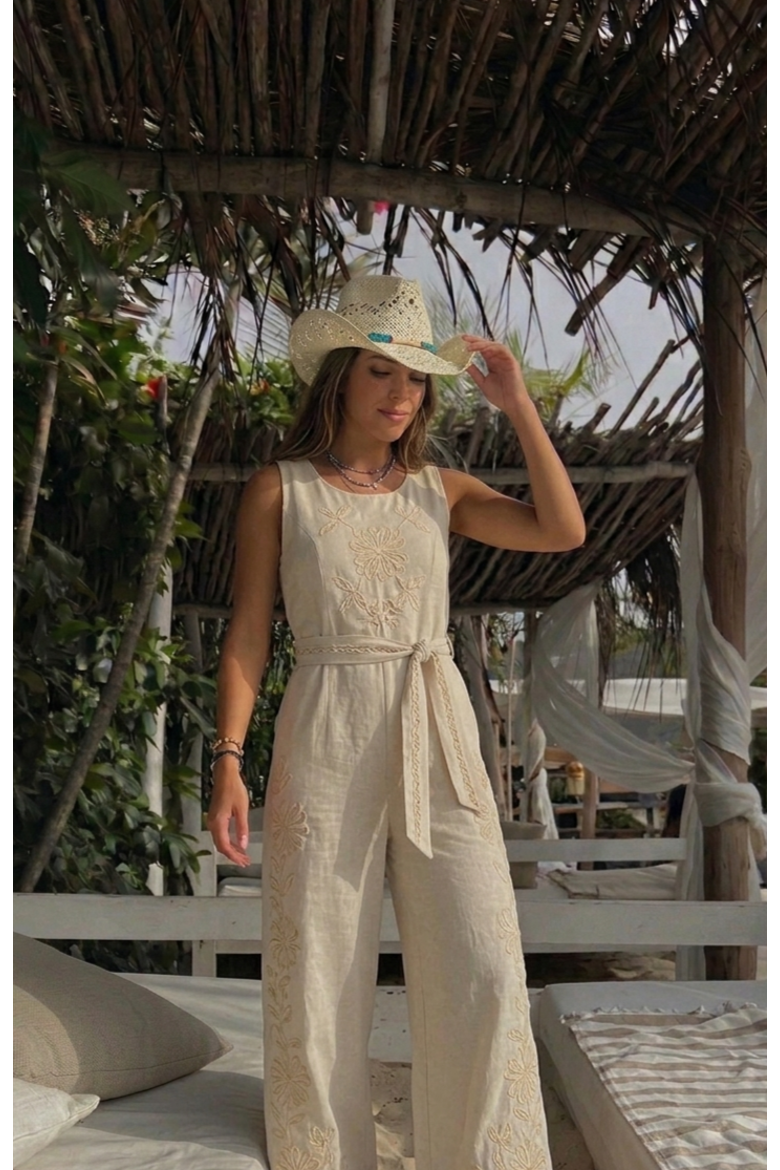 Twister Star  Handwoven Straw Sun Hat - Bohemian Summer Cowboy Hat, Alternate, color, White  / Turquoise