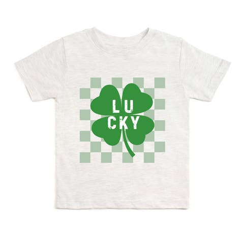 Lucky Shamrock Checkered St. Patrick's Day Short Sleeve T-Shirt