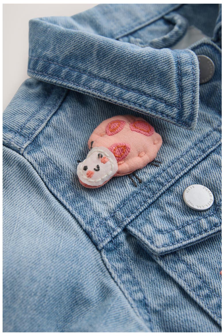 Kids' Embroidered Denim Jacket, Alternate, color, BLUE