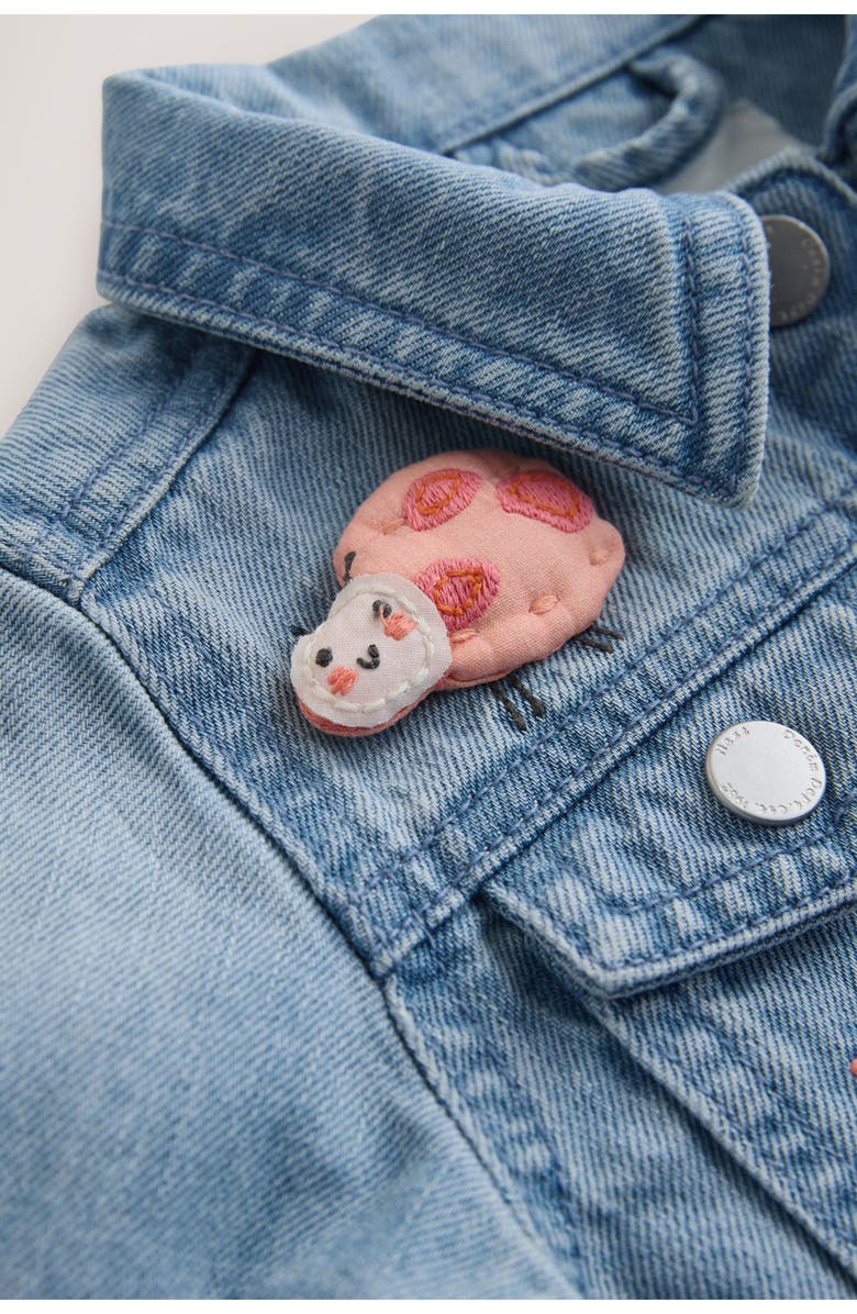 NEXT Kids' Embroidered Denim Jacket, Alternate, color, Blue