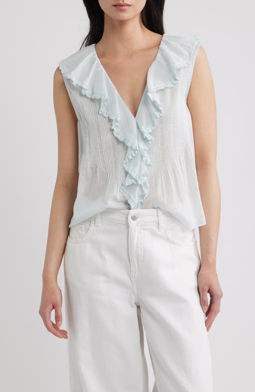 DÔEN Hilda Pintucked Sleeveless Organic Cotton Top (Nordstrom Exclusive) in Alice Blue at Nordstrom, Size Xx-Small