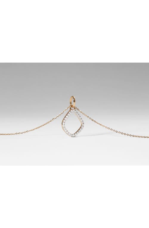 Monica Vinader Gold Riva Kite Diamond Small Pendant Lab Grown Diamond In Yellow Gold