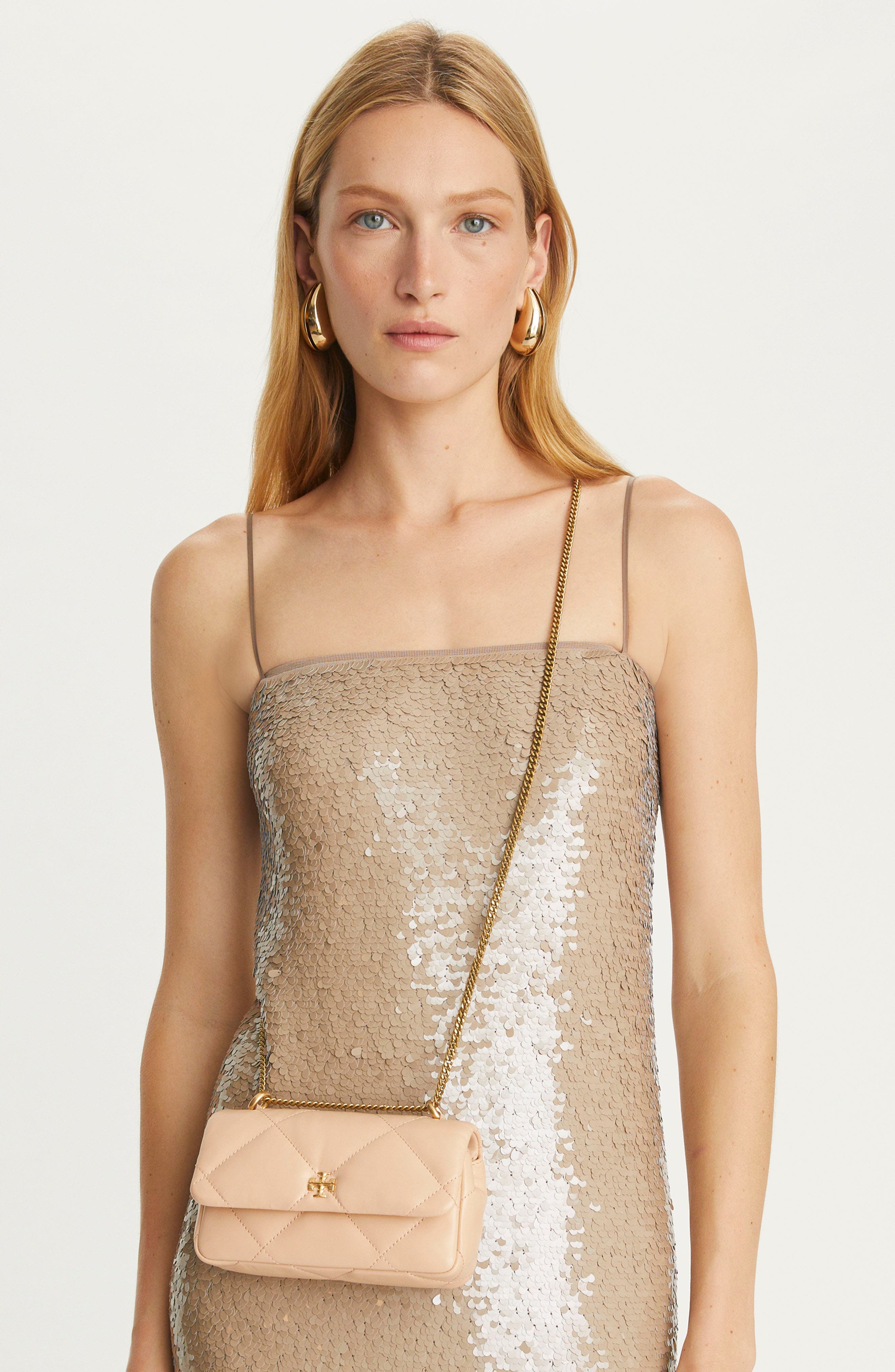 Женские сумки Tory Burch Kira Mini Diamond Quilted Leather Crossbody Bag — фото 6