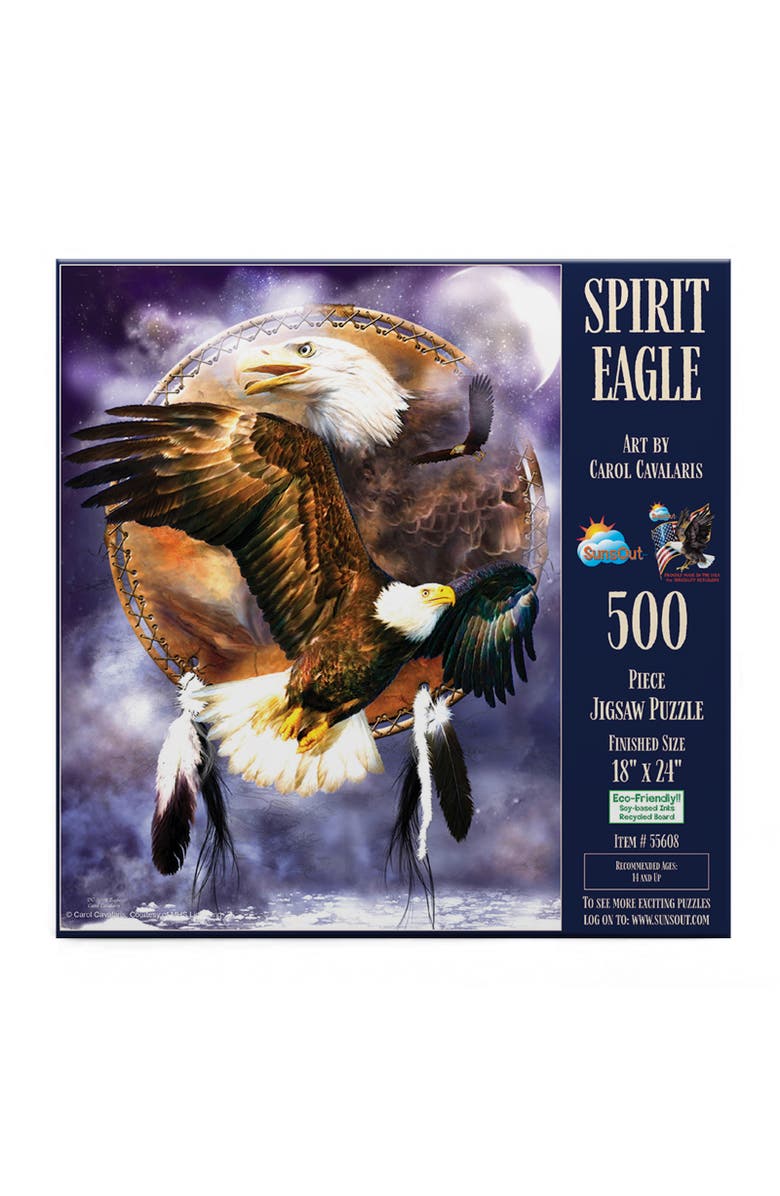 Sunsout Spirit Eagle 500 piece Jigsaw Puzzle for Adults, Alternate, color, Multicolor