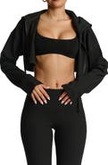 Naked Wardrobe Thermal Oversize Crop Hoodie