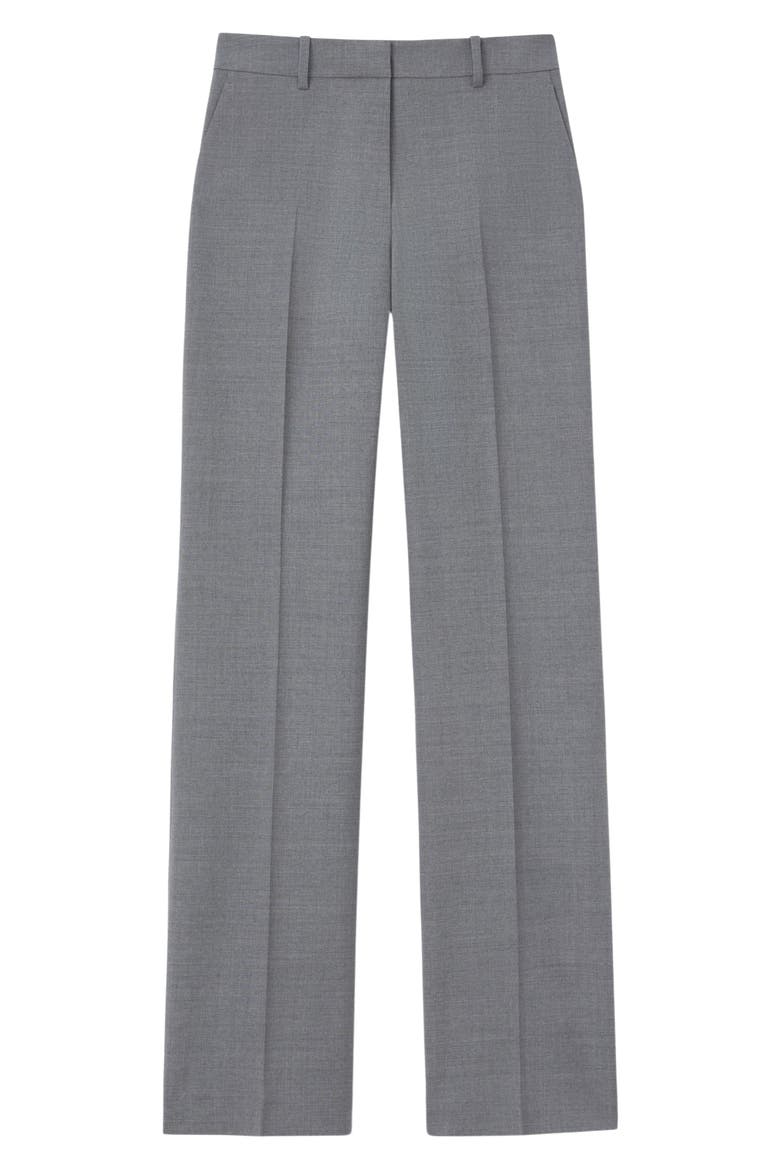 Gates Stretch Wool Straight Leg Pants, Alternate, color, NICKEL MELANGE