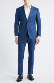 Emporio Armani Blue Check Wool Suit