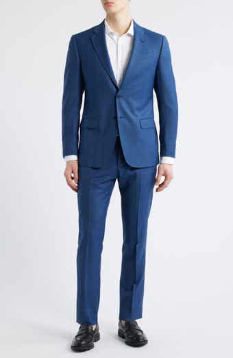 Emporio Armani Blue Check Wool Suit