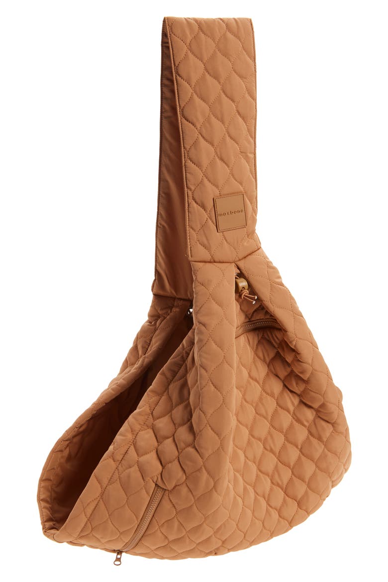 Quilted Nylon Sling Pet Carrier, Main, color, CAMEL
