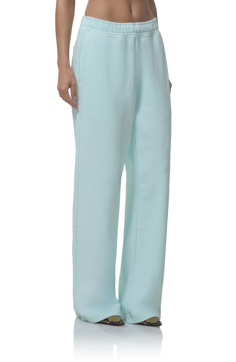 AFRM Finely Cotton Straight Leg Sweatpants, Alternate, color, Icy Morn