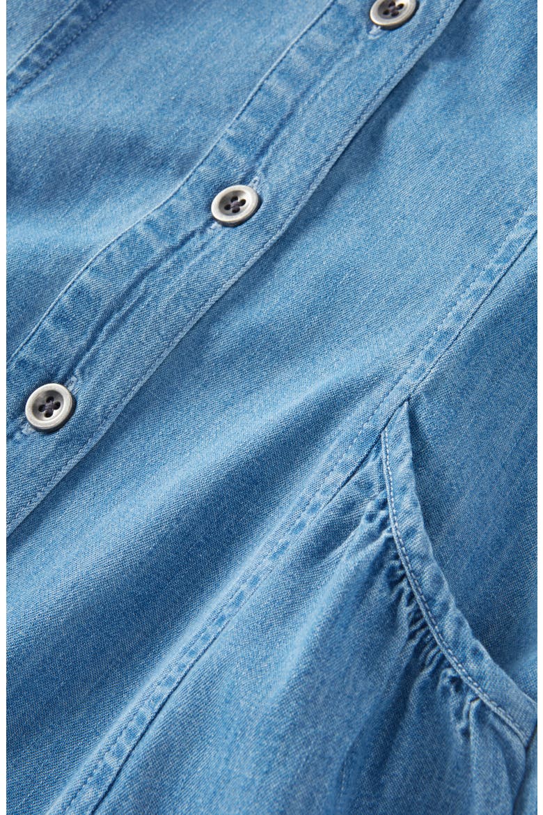 Kids' Short Sleeve Chambray Dress, Alternate, color, MID GEM WASH
