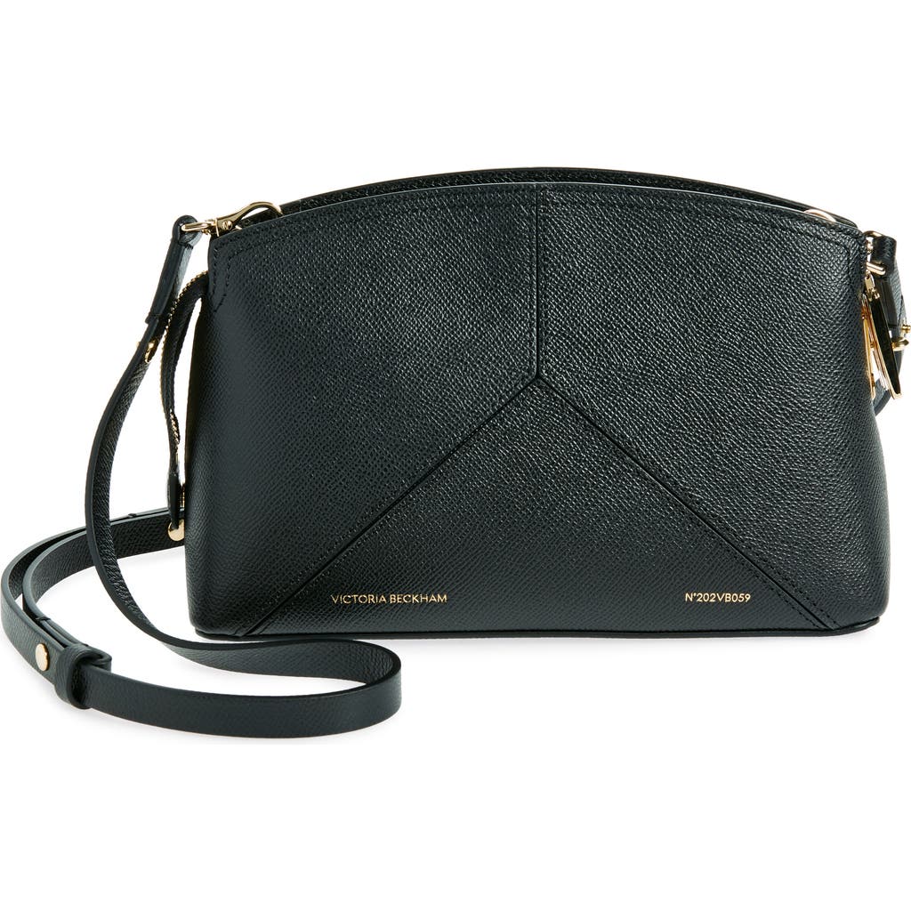 Victoria Beckham The Victoria Leather Crossbody Bag In Black