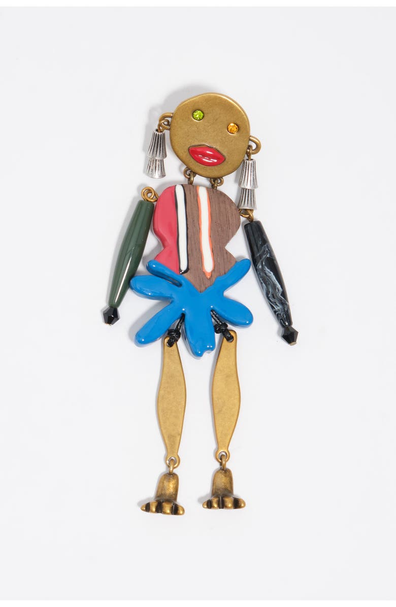 Bimba y Lola Aged Dancer Long Earrings, Alternate, color, Blue