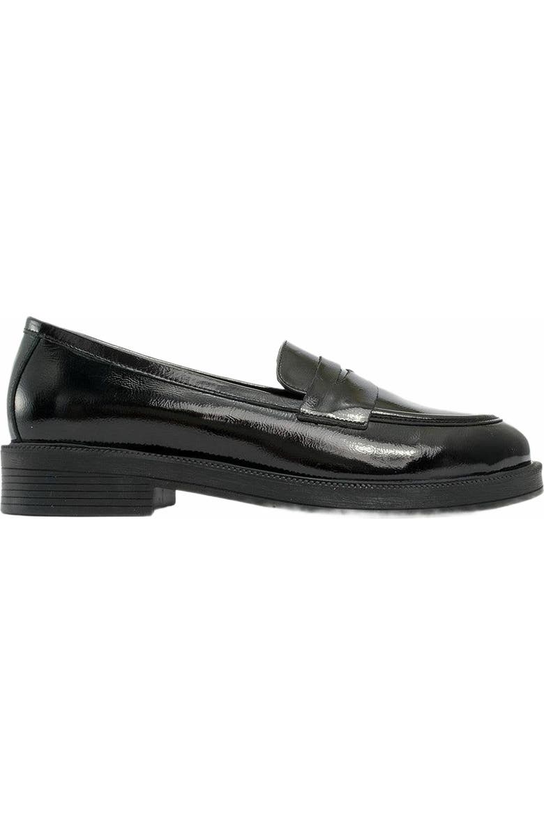 Forever & Always Shoes Bree Platform Penny Leather Loafer, Alternate, color, Black Patent Leather