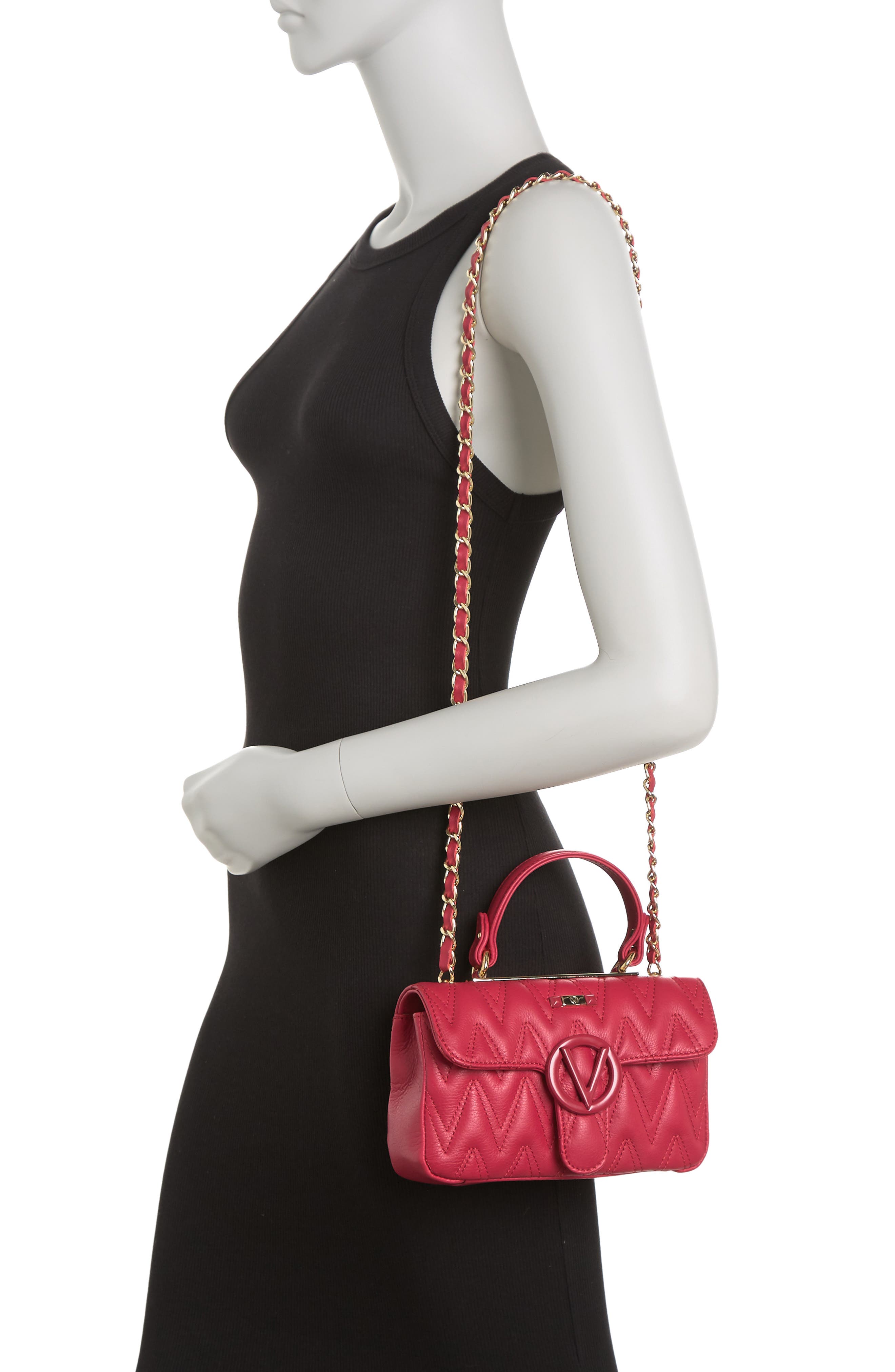 Poisson Plate Top Handle Crossbody Bag, Alternate, color, LIPSTICK RED