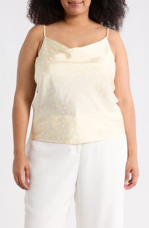 Cowl Neck Satin Camisole (Plus)