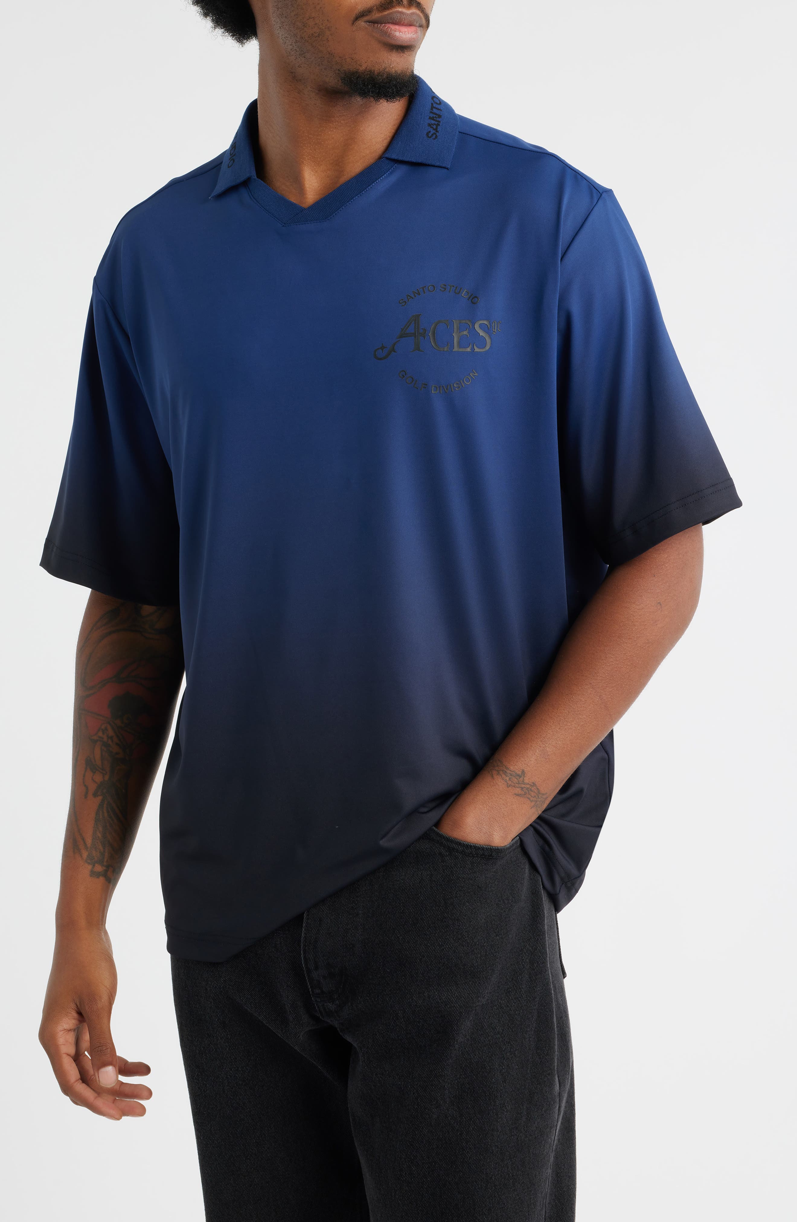 SANTO STUDIO 4 Aces Club Graphic Polo