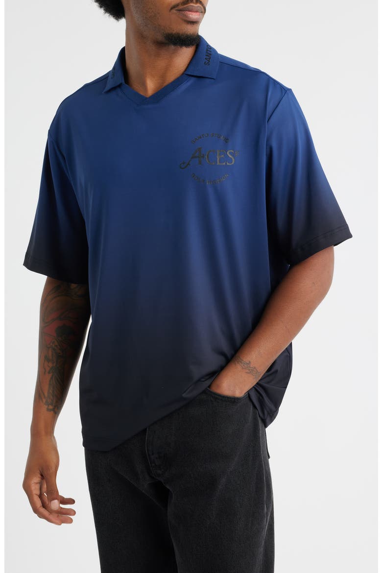 4 Aces Club Graphic Polo, Main, color, BLUE
