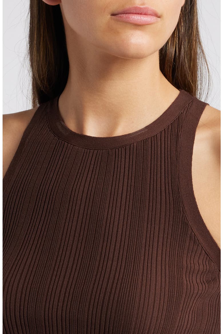 Ribbed Crop Tank, Alternate, color, ESPRESSO