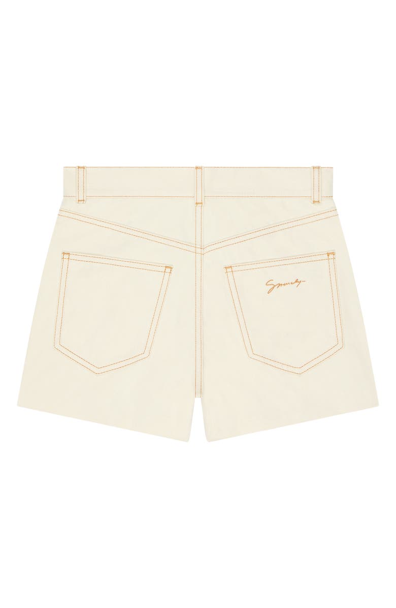 Givenchy Embroidered Pocket Denim Shorts, Alternate, color, 