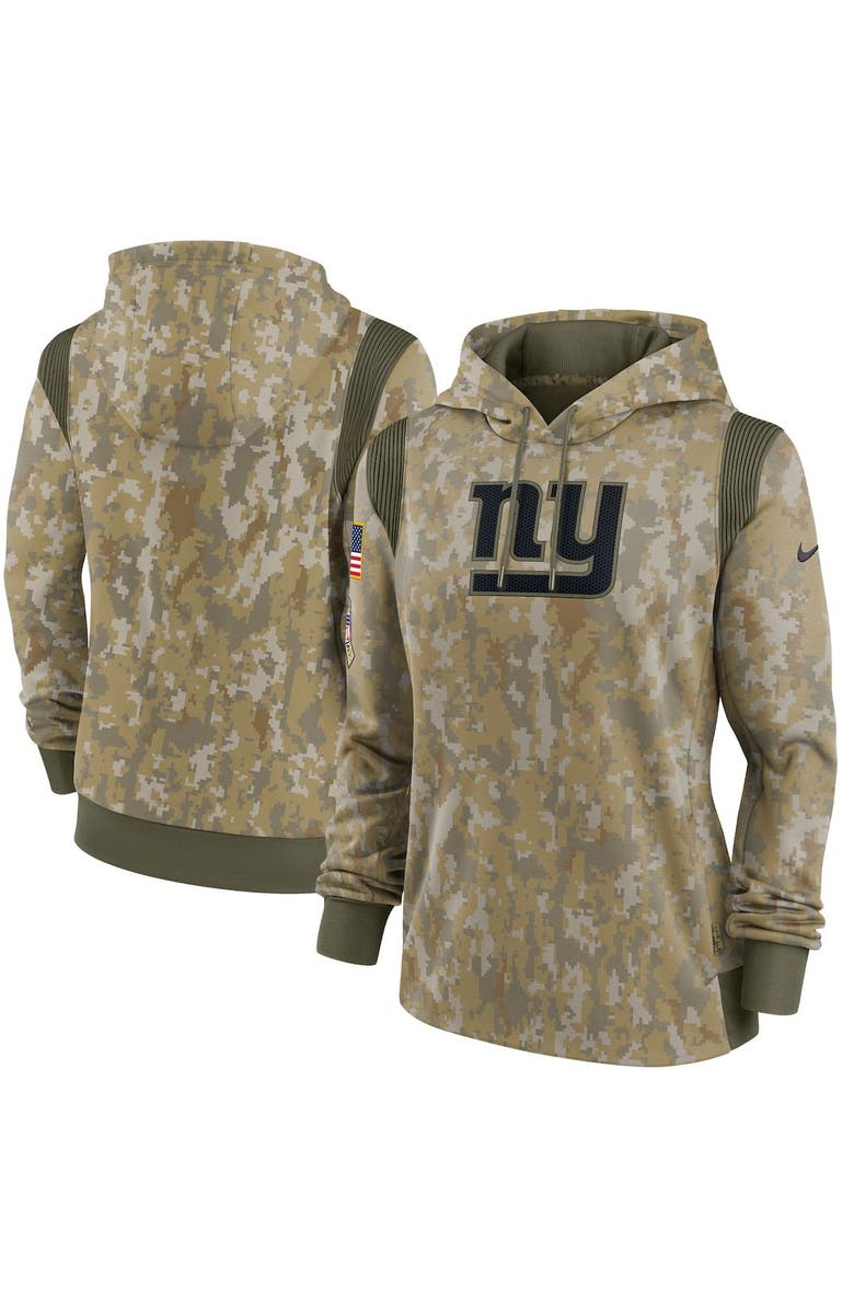 Nike Women's Nike Olive New York Giants 2021 Salute To Service Therma Performance Pullover Hoodie, Main, color,