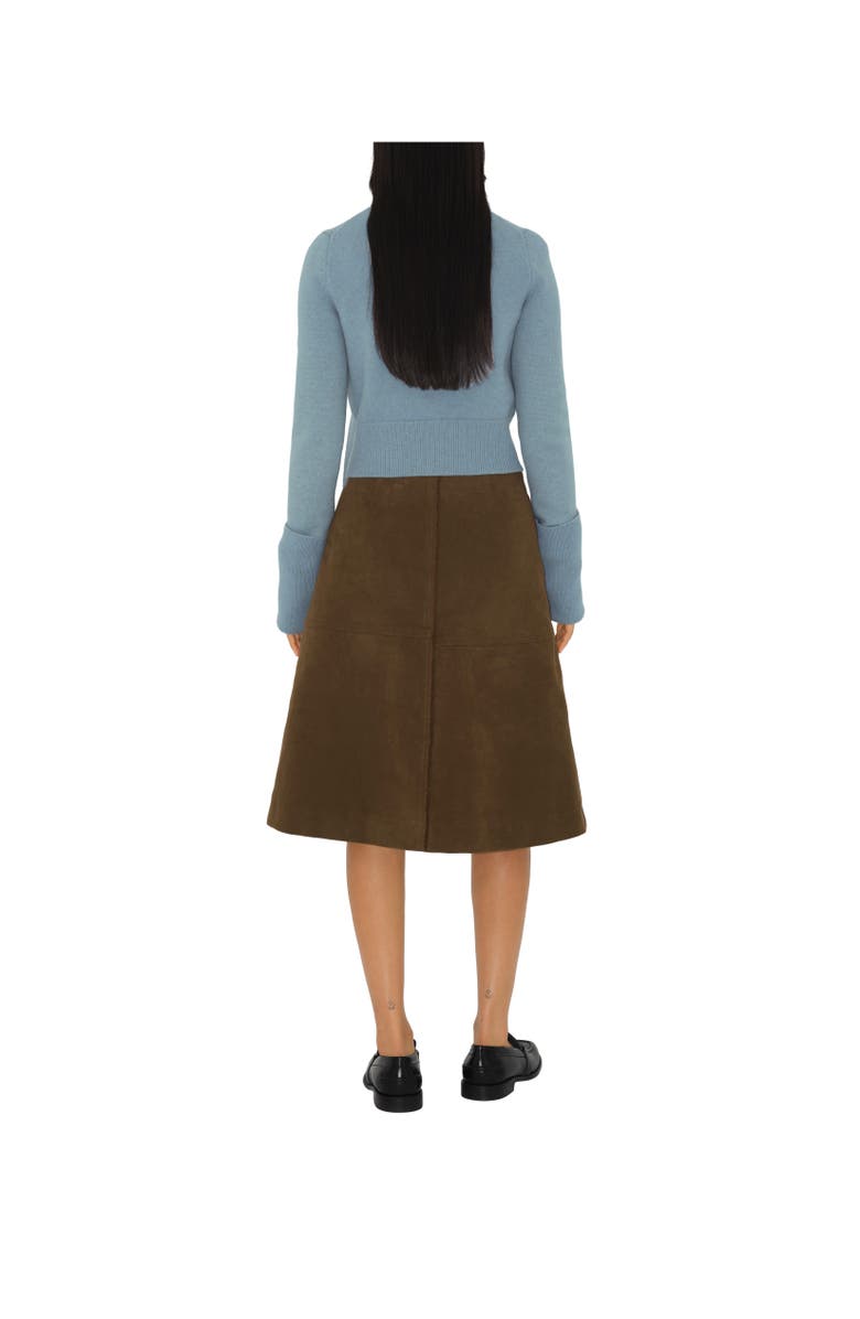 Burberry Scarf Wool Cashmere Cardigan, Alternate, color, 