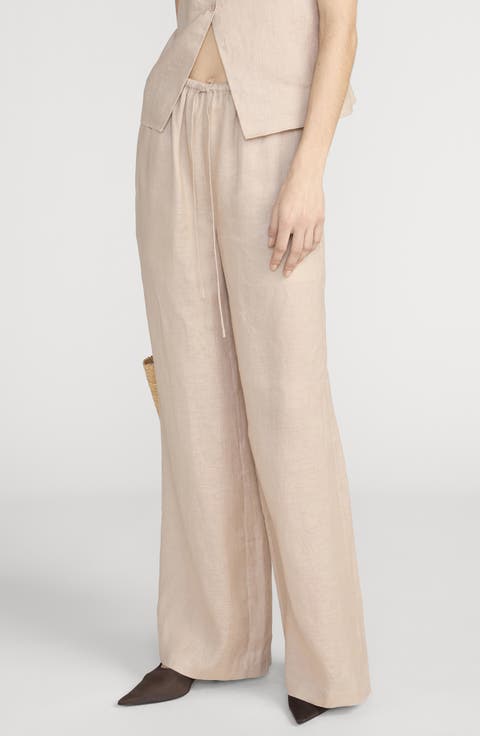 Linen Drawstring Lounge Pants
