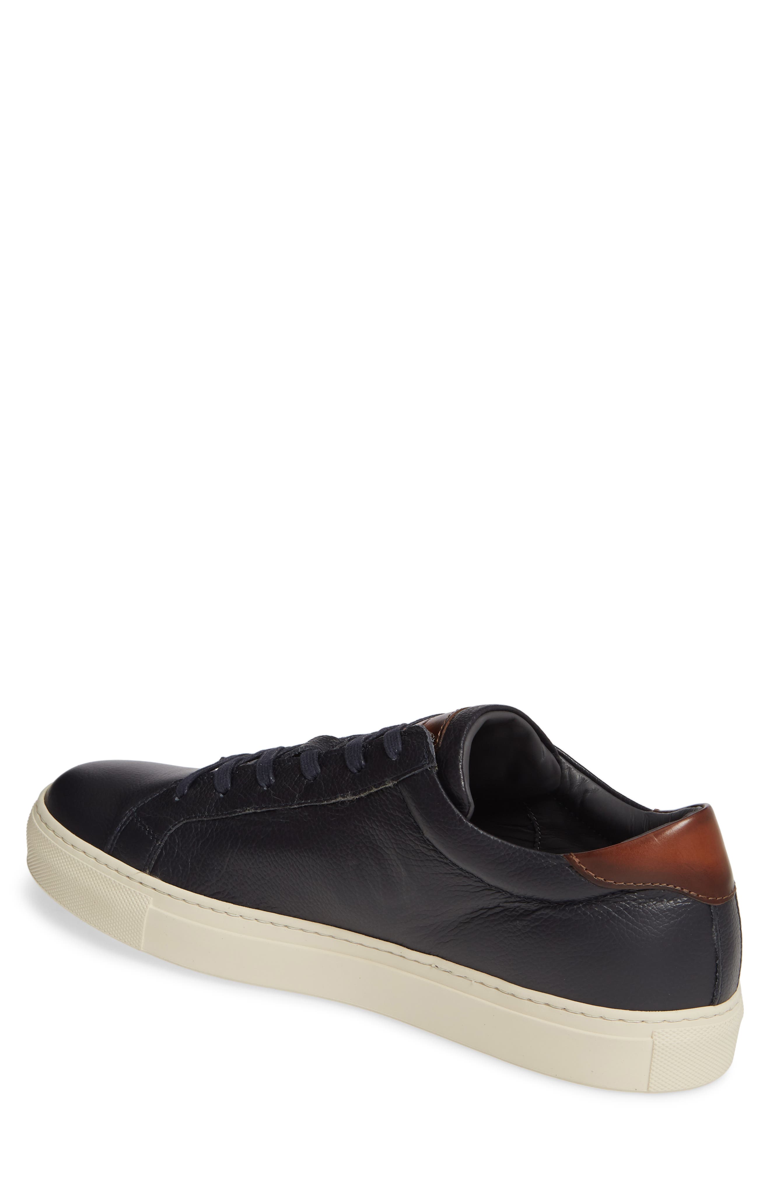 Knox Low Top Sneaker, Alternate, color, BLUE LEATHER