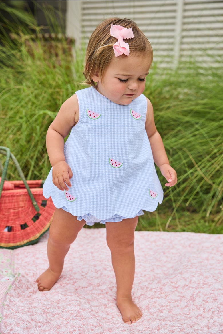 Kids' Bow Back Bloomer Set, Alternate, color, Watermelon