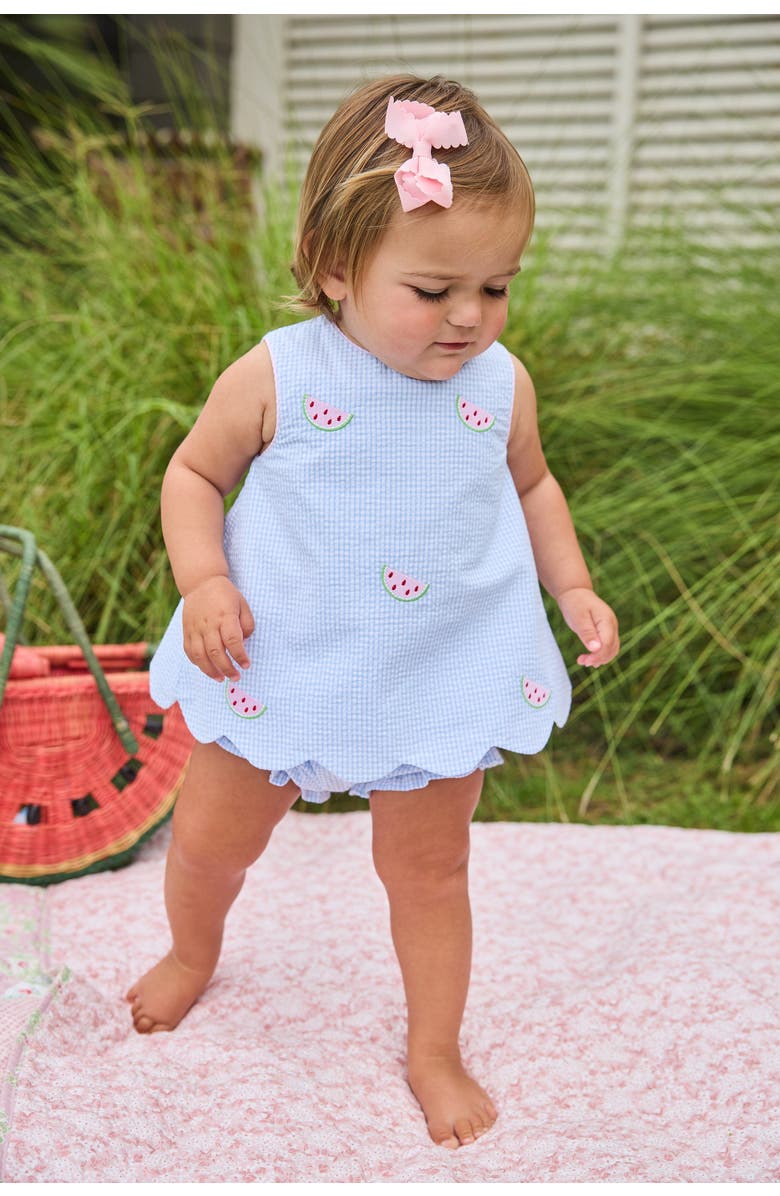 Little English Kids' Bow Back Bloomer Set, Alternate, color, Watermelon